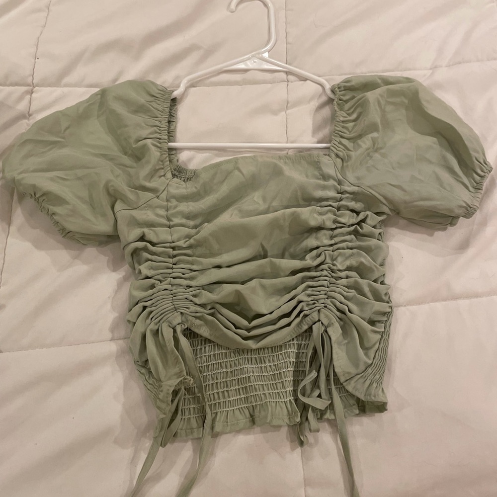 Mint green top